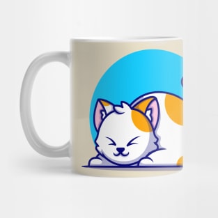 Cute Fat Cat Sleeping Cartoon Mug